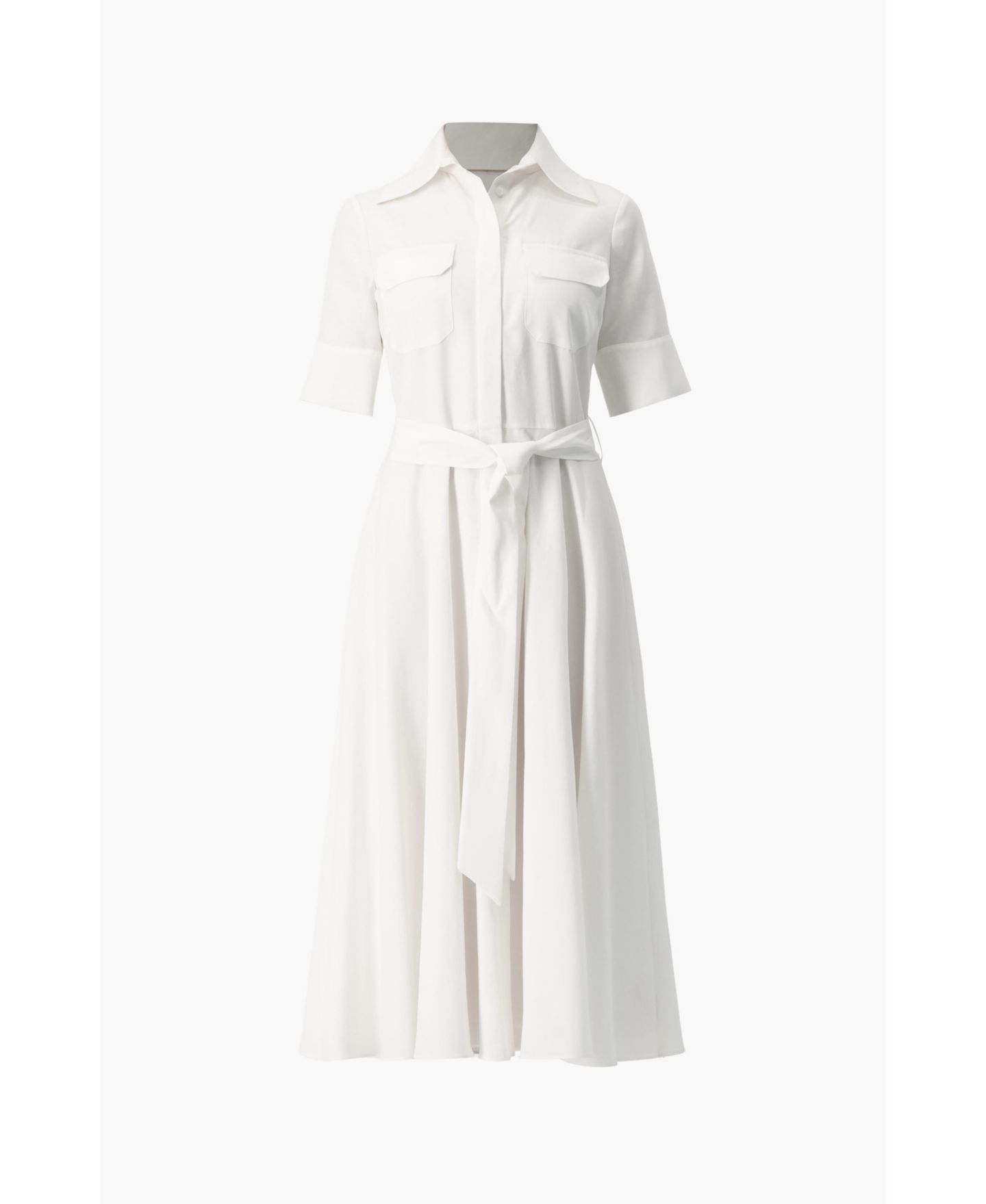 Женское платье Ivonne Patch-Pocket Belted Button-Front Midi Shirt Dress, цвет: Белый — фото 5