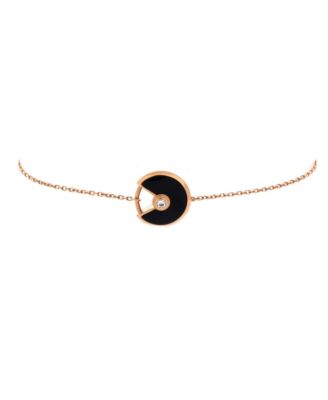 Onyx Amulette de Cartier Bracelet (0.02 ct. t.w.) in 18K Rose Gold