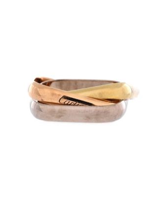 Trinity Stackable Ring in 18K Tri-Colored Gold