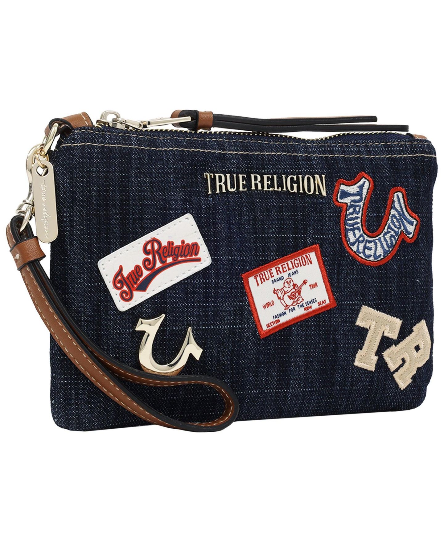 Джинсовый клатч-петля True Religion Cooper Parkchester с отделениями для карт, цвет: Тёмный джинсовый — фото 2