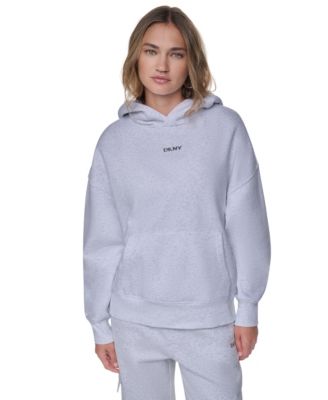 Women's Metallic Bubble Logo Oversized Drop-Shoulder Hoodie