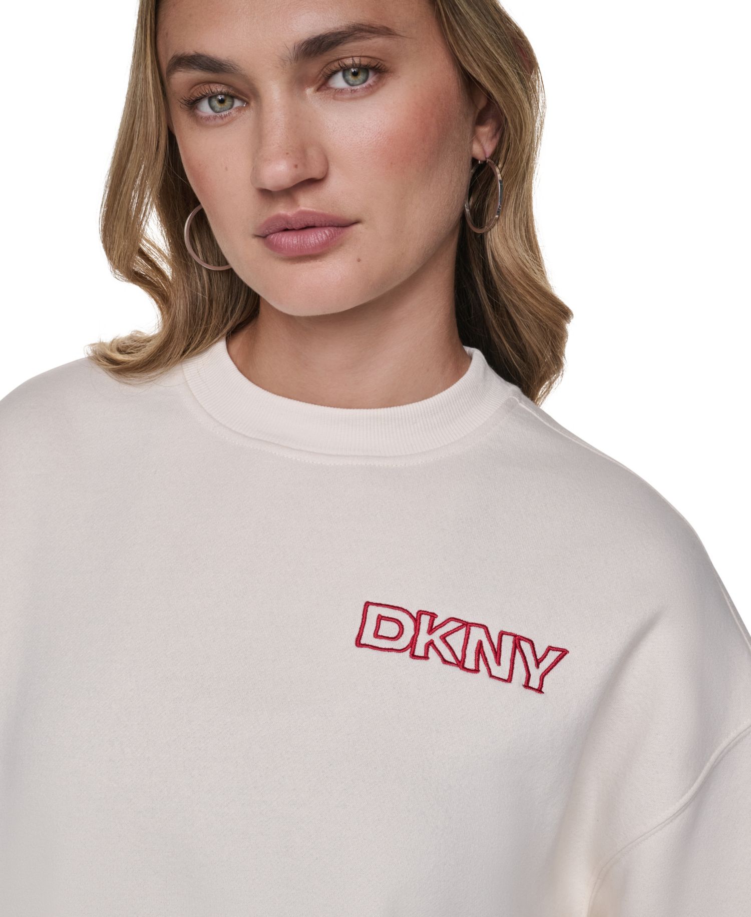 Women's Oversized Crewneck Embroidered Pullover
