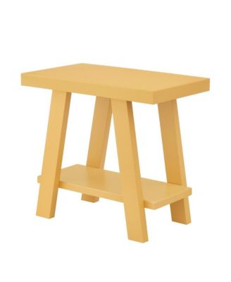 Athens Contemporary Wood Shelf Side Table