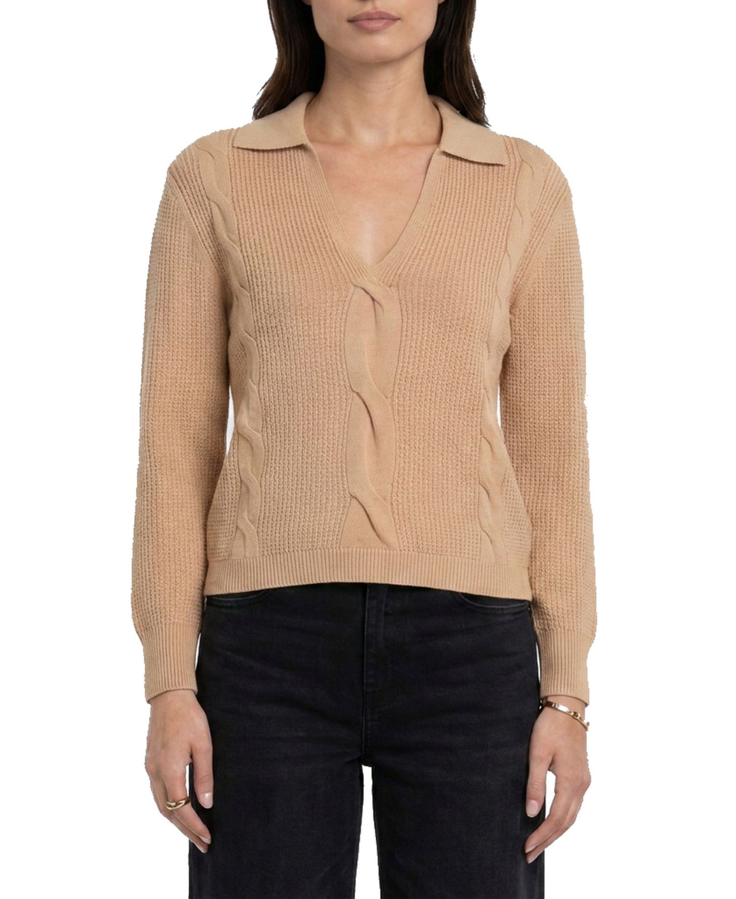 Women's The Marjorie Cable-Knit Collared Sweater