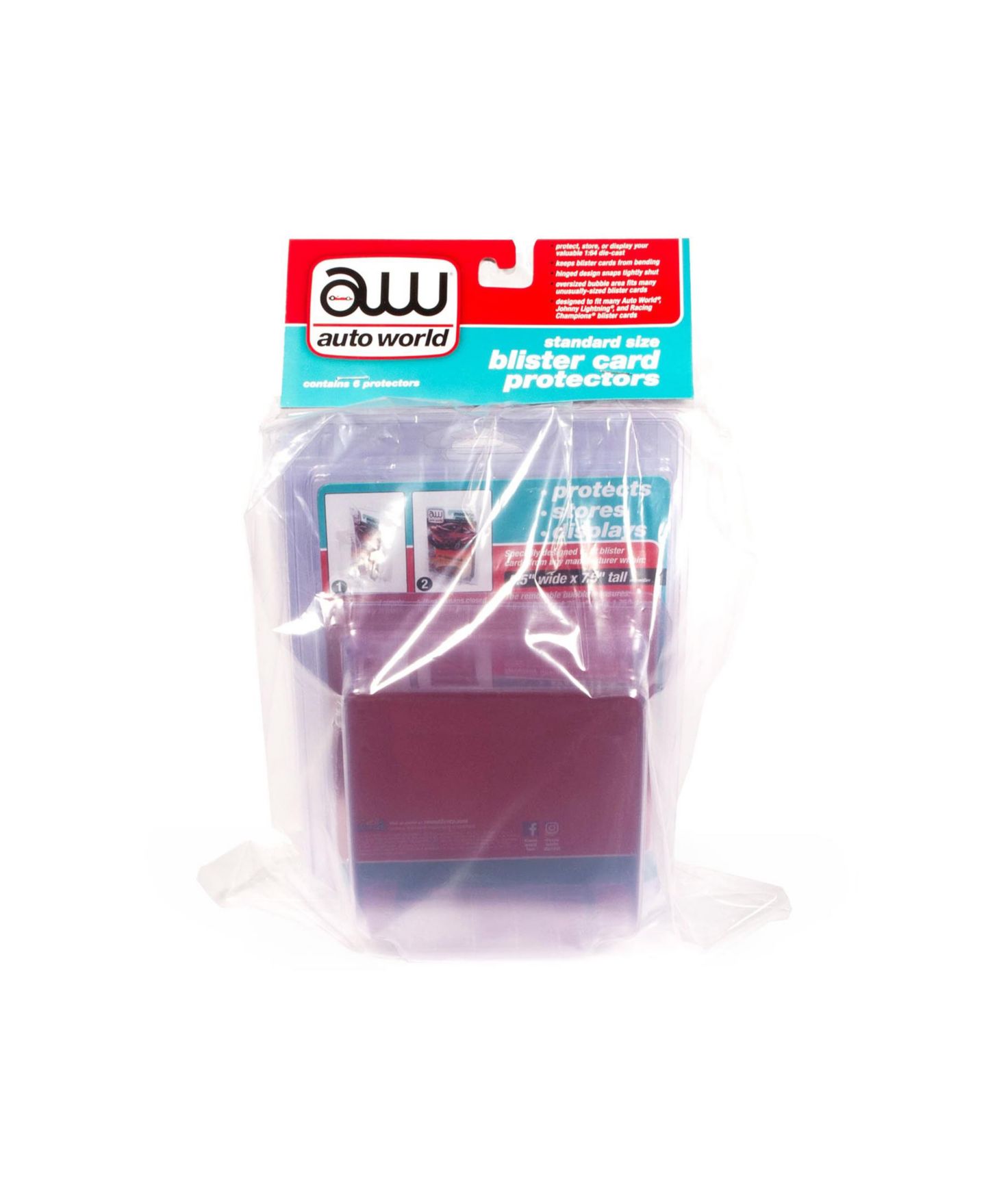 Детские игрушки Auto World Standard Size 6 Blister Card Protectors for 1/64 Scale Blister Cards — фото 1