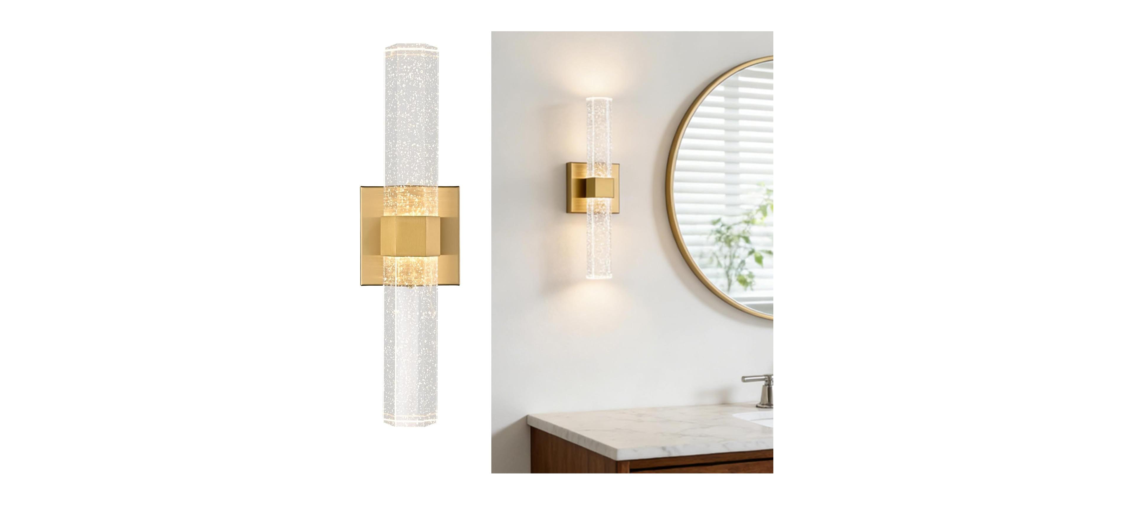 Claxy Vanity Light Crystal Wall Sconce Modern Led Vanity Wall Light