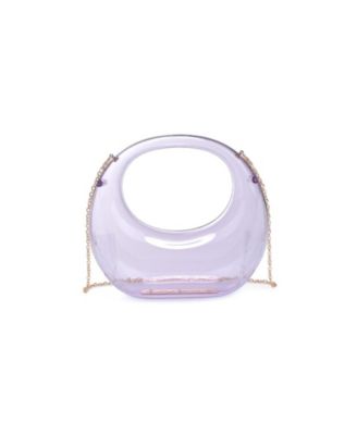 Women's Bess Transparent Top Handle Chain Strap Evening Bag