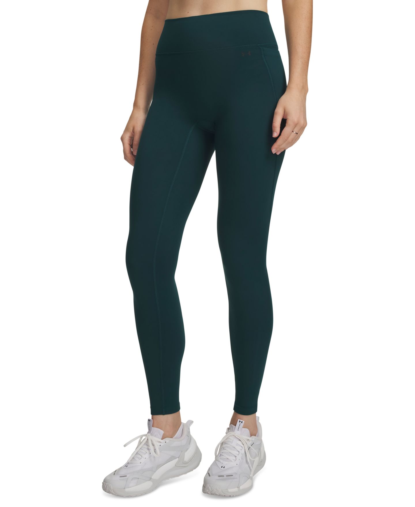Женские леггинсы Under Armour Motion Ankle, цвет: Зелёный / Чёрный — фото 1