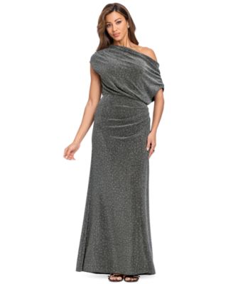 Women's Off-the-Shoulder Studded Knit Long Gown