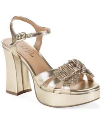 Women's Keiiko Block-Heel Embellished-Bow Dress Sandals