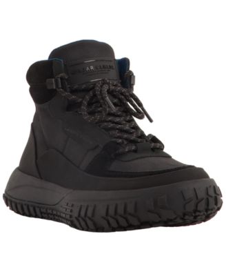 Men's Nordura Lug Sole Round-Toe Nubuck Leather & Suede Trim Boots