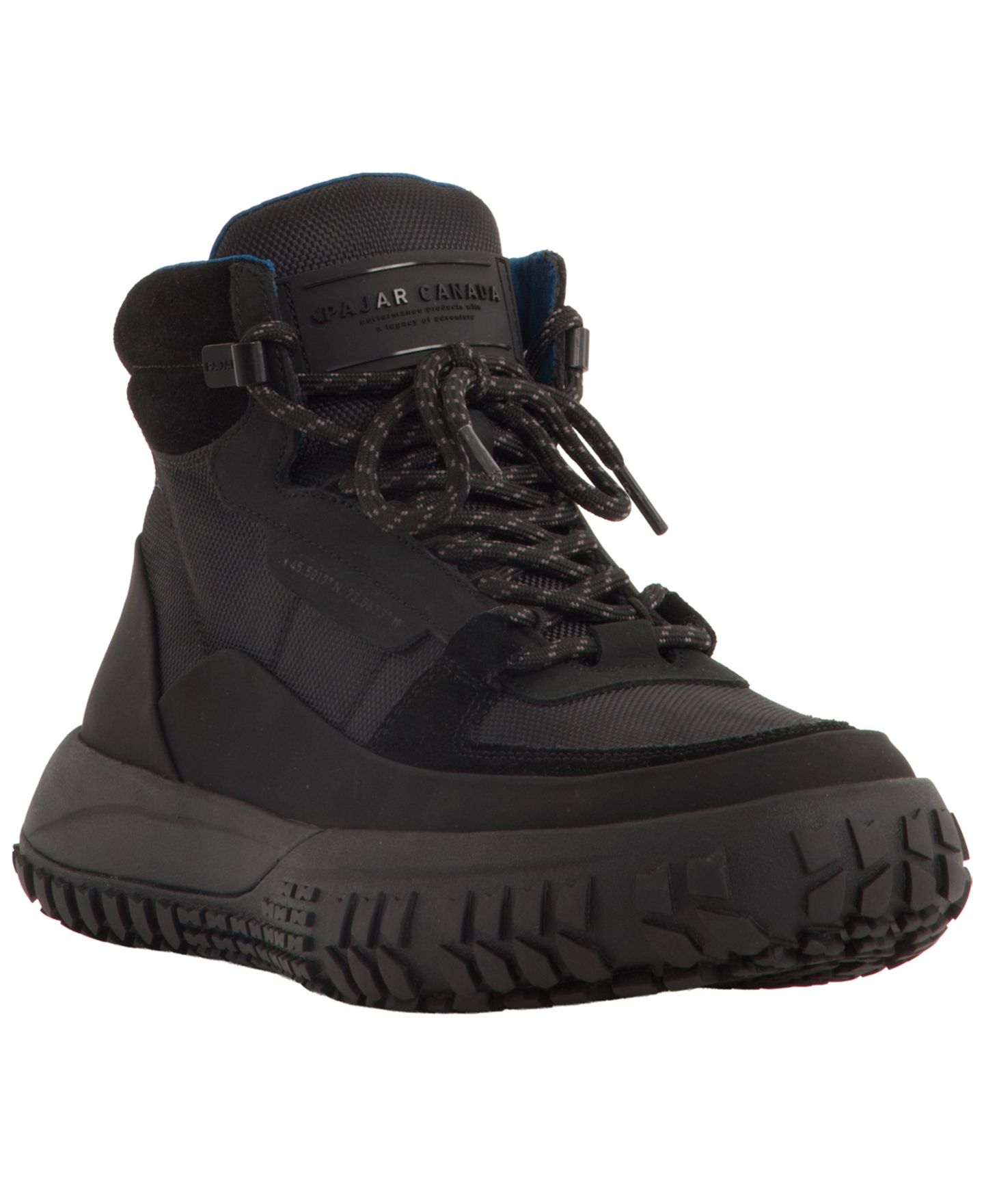 Мужские ботинки Pajar Nordura Lug Sole Round-Toe Nubuck Leather & Suede Trim, цвет: Чёрный — фото 1