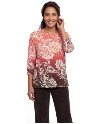 Women's Cotton Crewneck 3/4-Sleeve T-Shirt