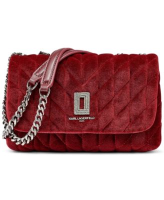 Lafayette Quilted Velvet Crossbody Shoulder Handbag