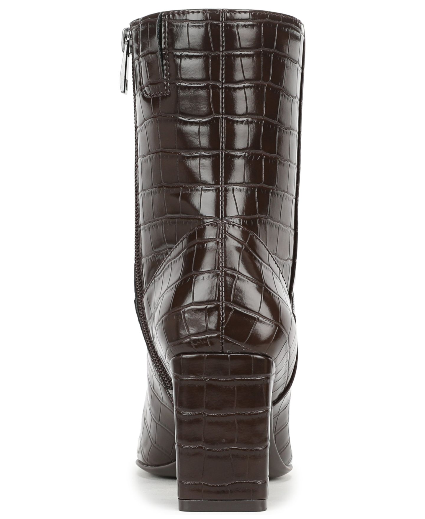 Женские ботинки Naturalizer Nona Square Toe Faux Leather Booties, цвет: Коричневая искусственная кожа — фото 5