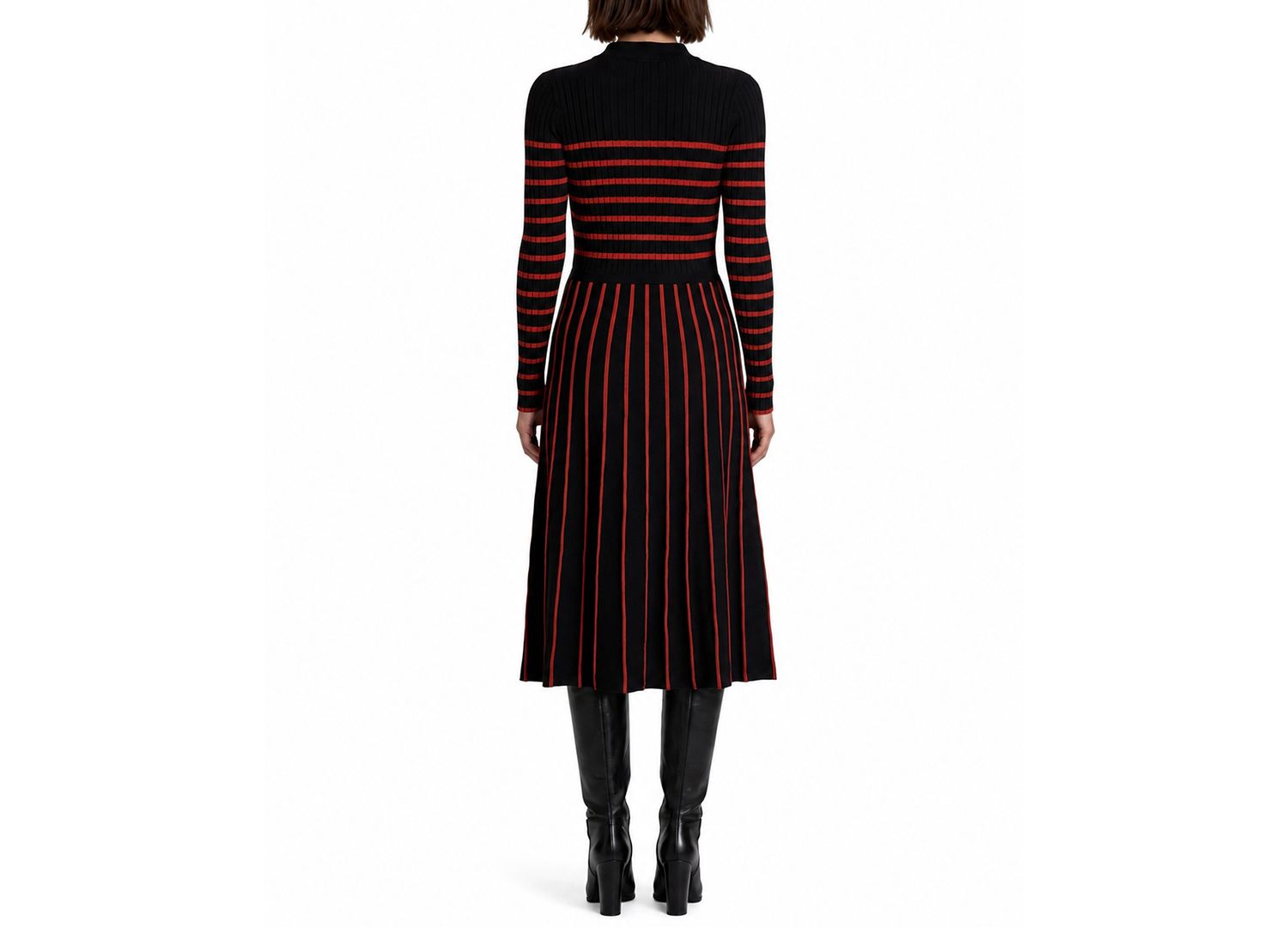 Women's Elodie Long-Sleeve Collared Midi Sweater Dress