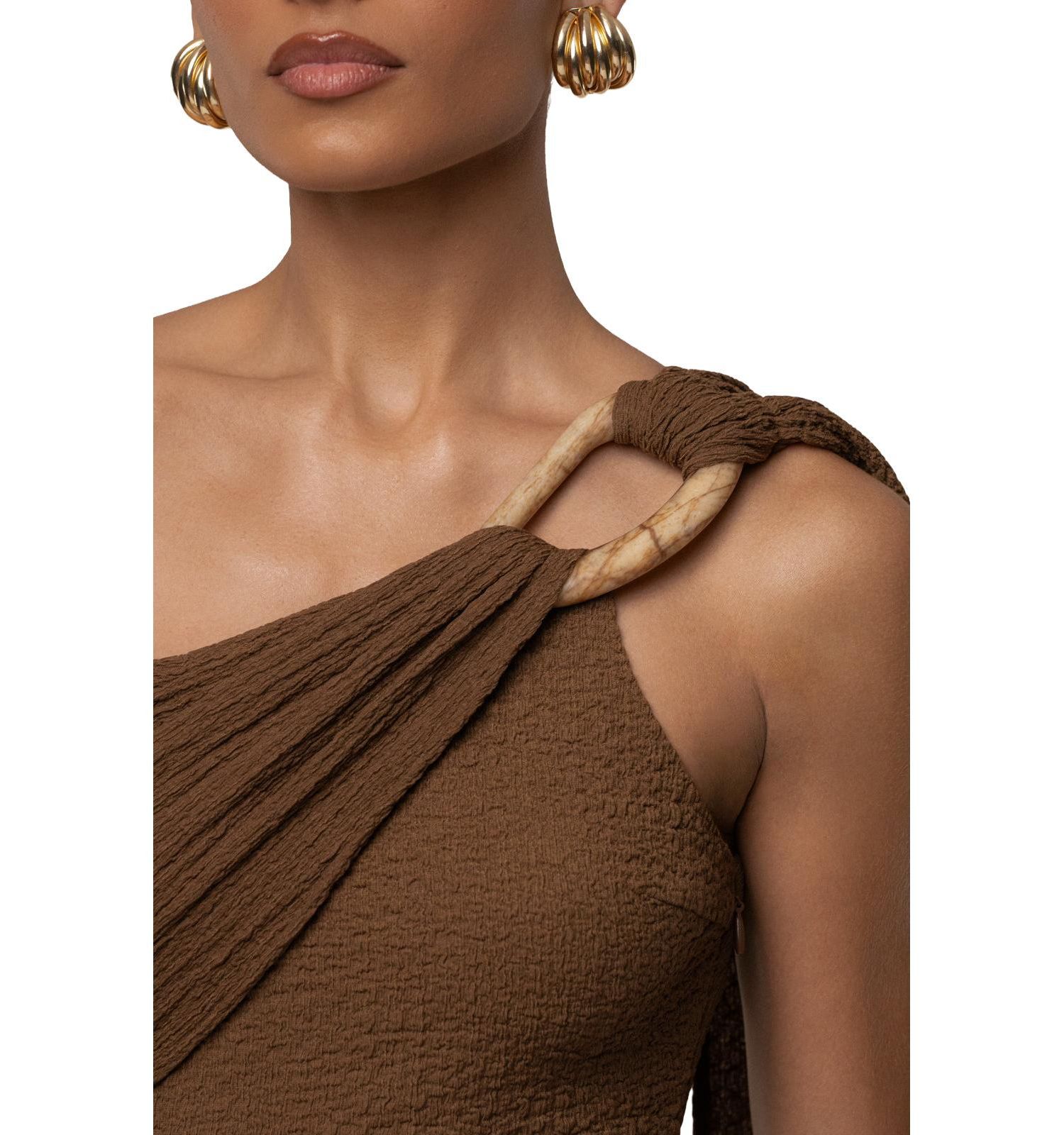 Women's Night Muse Ruched One-Shoulder Mini Dress