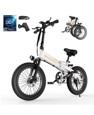 20" Folding Electric Bicycle for Adults - 27MPH Max (Pedal-Assist), City Commuting, 48V Battery, 500W Peak, Aluminum Alloy Frame 49LBS