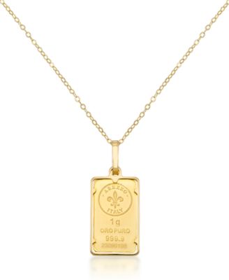 Cable Chain Pendant in 14K Yellow Gold