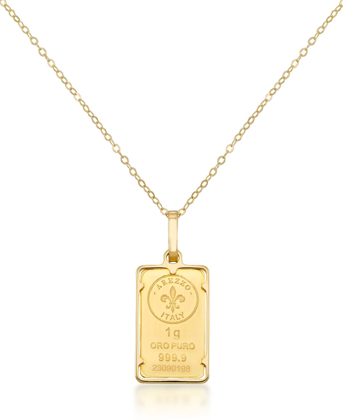 Macy's Cable Chain Pendant in 14K Yellow Gold - Yellow