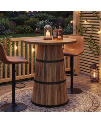 31.5" Round Bar Table, Farmhouse Pub Height Table, Rustic