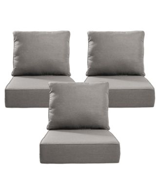 6" Thick Outdoor Cushions 24X24x6, Deep Seat Patio Cushions With Removable Cover