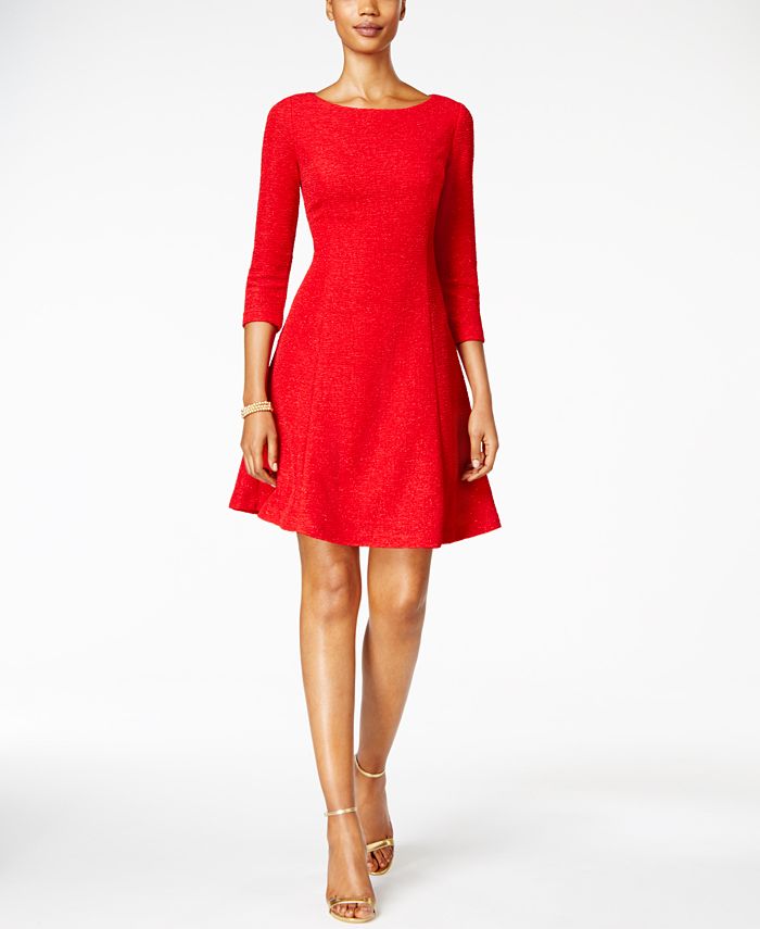 Jessica Howard Glitter A-line Dress - Macy's