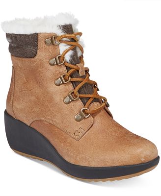 Sperry Women's Luca Peak Cold Weather Lace-Up Wedge Ankle Boots - Boots ...