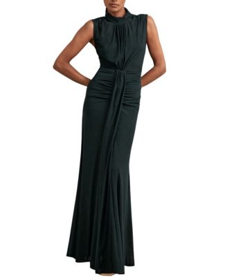 Women's Daniella Ruched Sleeveless High-Neck Gown