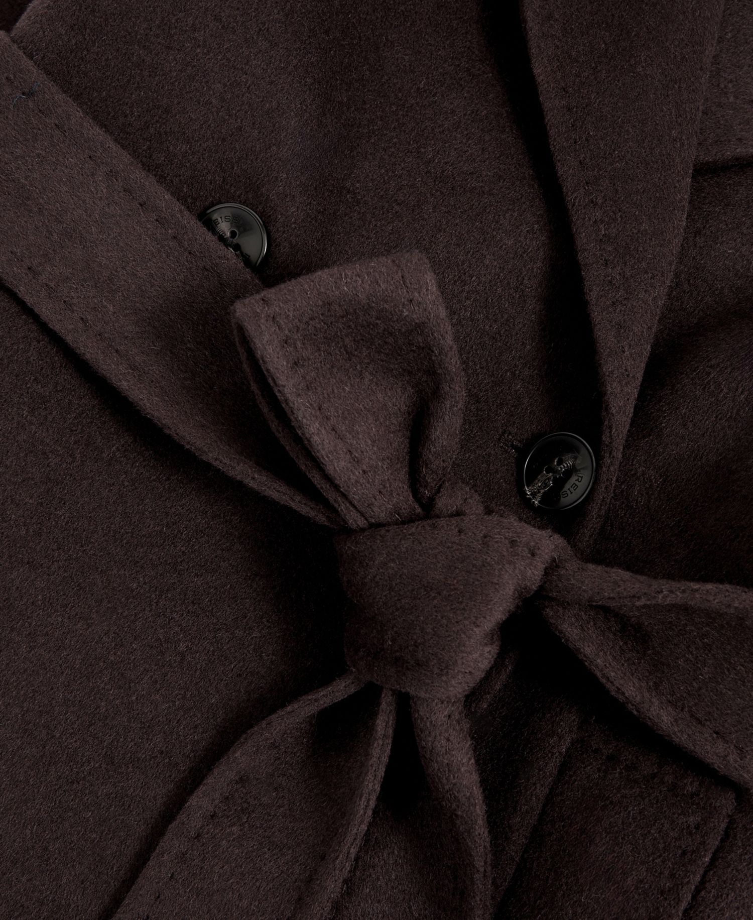 Petite Rene Double Breasted Belted Wool-Blend Wrap Coat