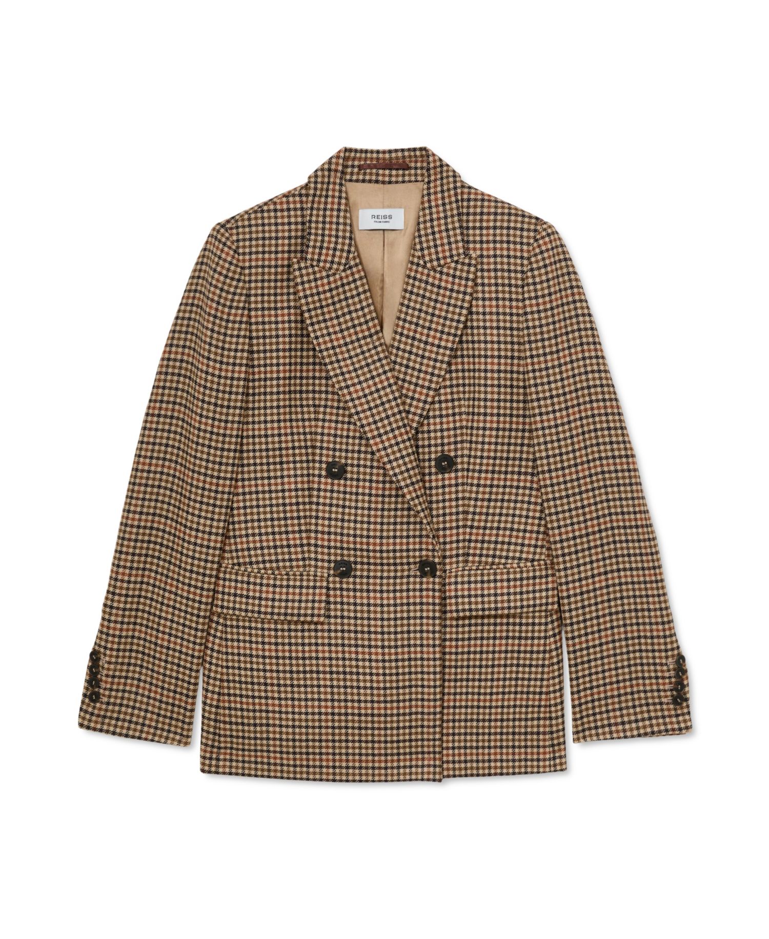 Women's Willow Double-Breasted Wool Check Blazer