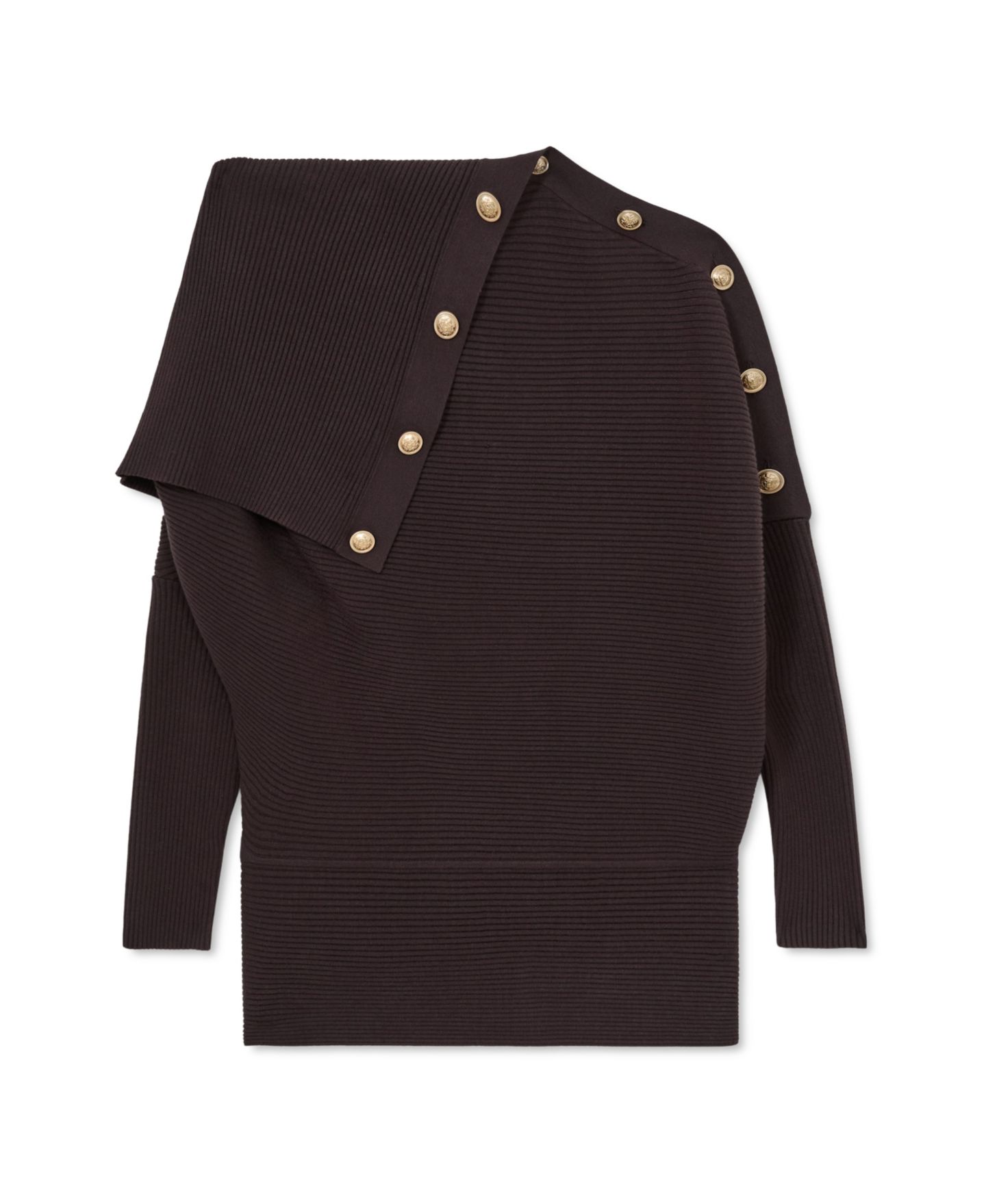 Женский свитер REISS Lexi Drop-Shoulder Shawl Neck, цвет: Ягодный — фото 5