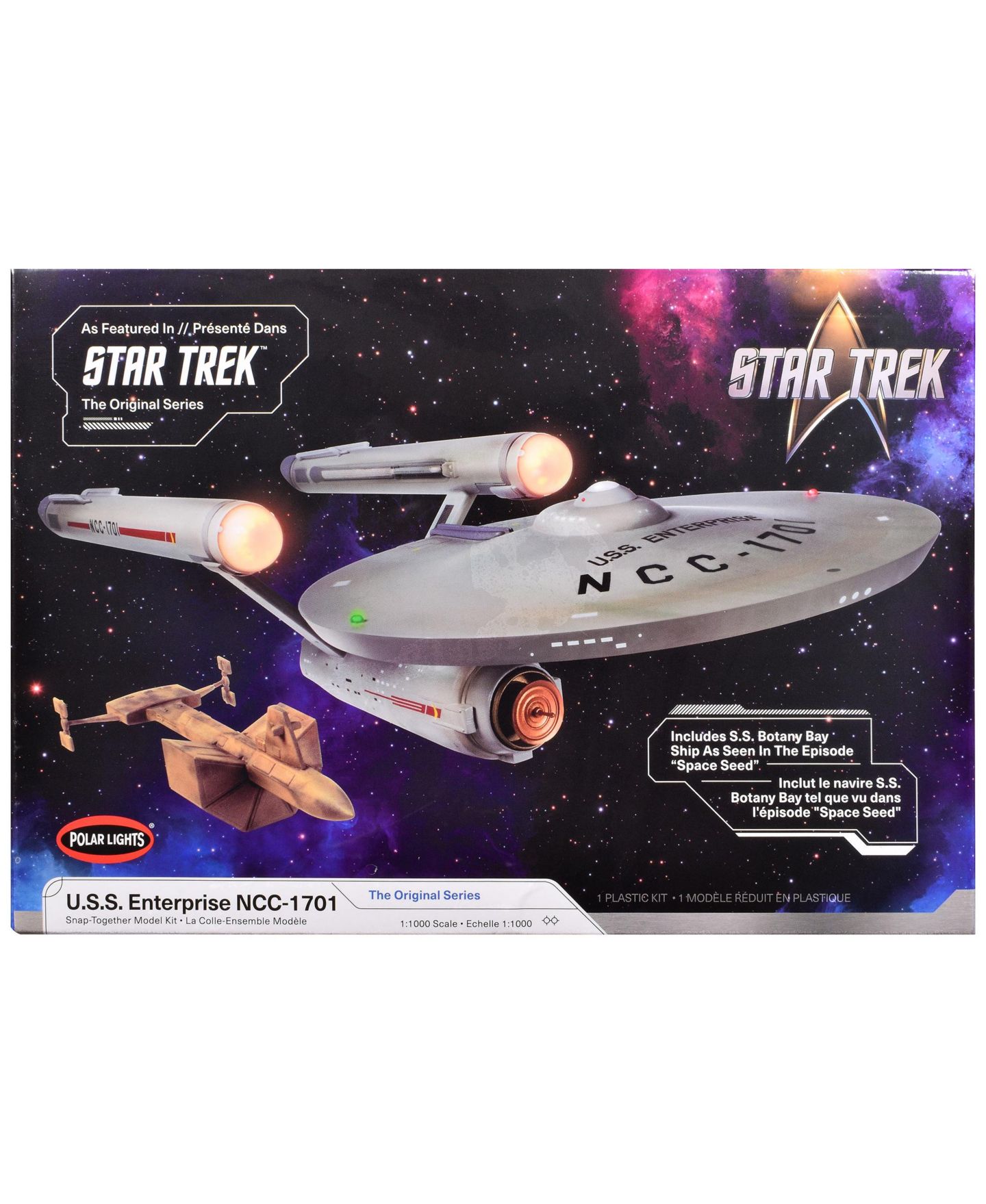 Сборная модель Polar Lights Star Trek (1966) U.S.S. Enterprise NCC-1701, 1/1000, уровень 2 — фото 1