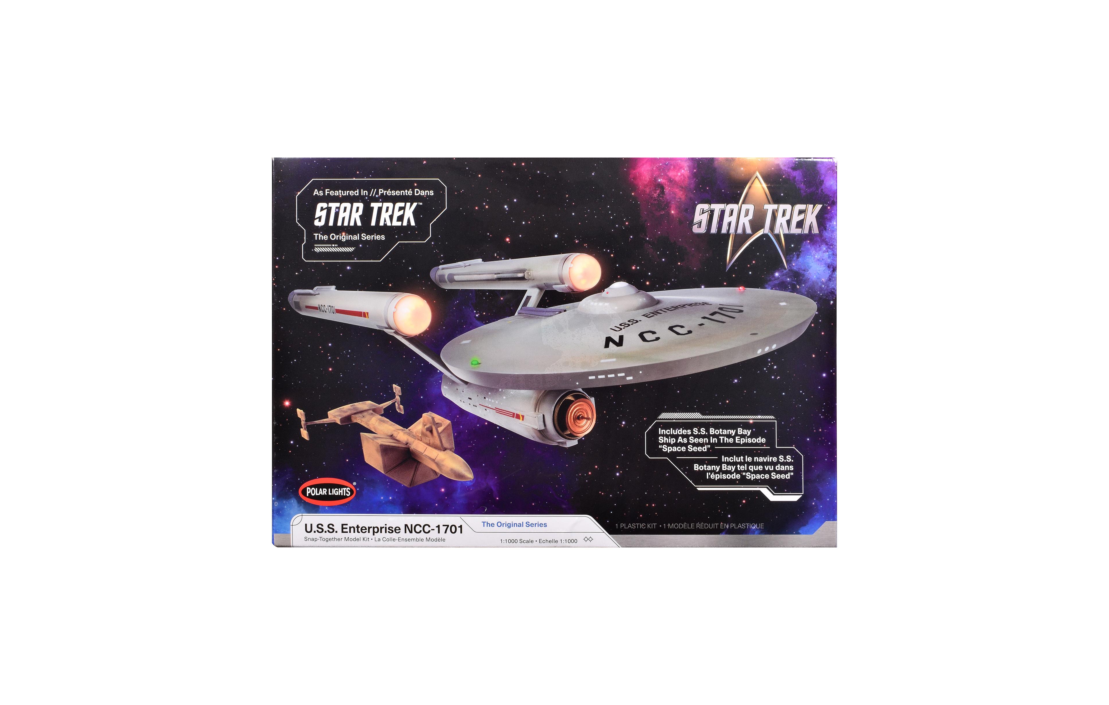 Polar Lights Star Trek (1966) Tv Series U.s.s. Enterprise Ncc-1701 1/1000 Scale Skill 2 Model Kit, Ages 3+