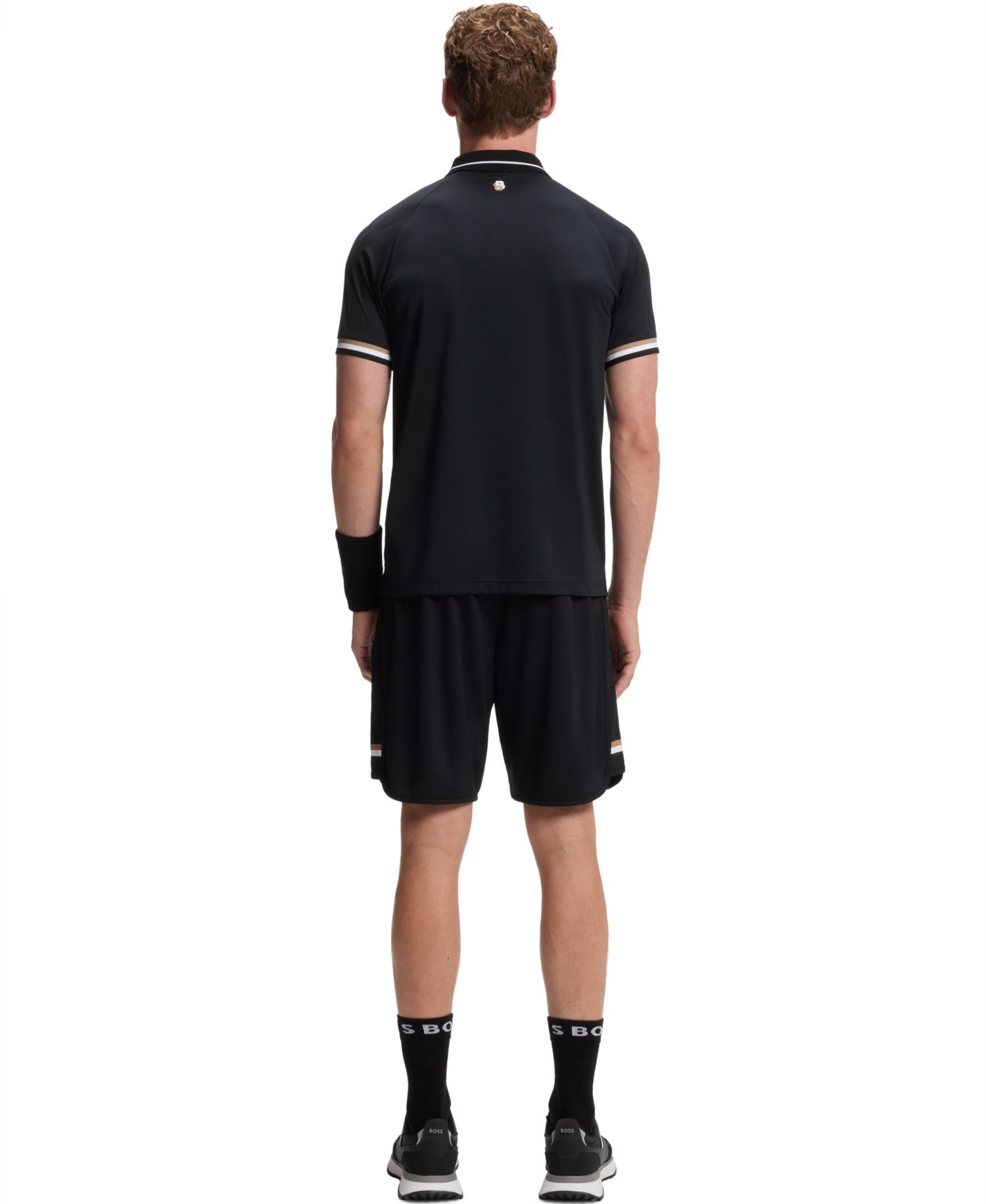 Men's Active Contrast Logo Slim-Fit Polo Shirt
