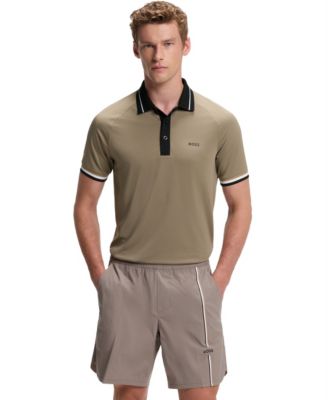 BOSS by Men's Contrast Logo Slim-Fit Polo Shirt