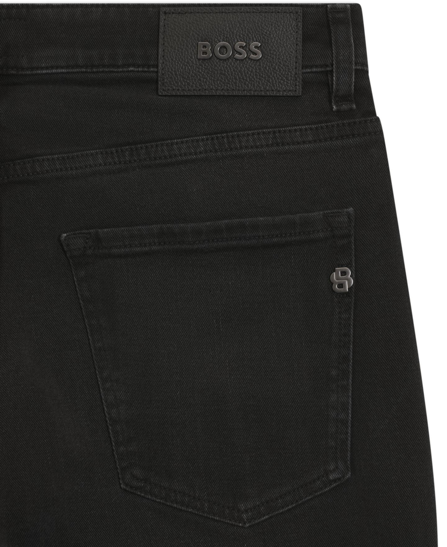 Мужские джинсы Hugo Boss Delaware Stretch Slim-Fit, цвет: Тёмный серый — фото 6