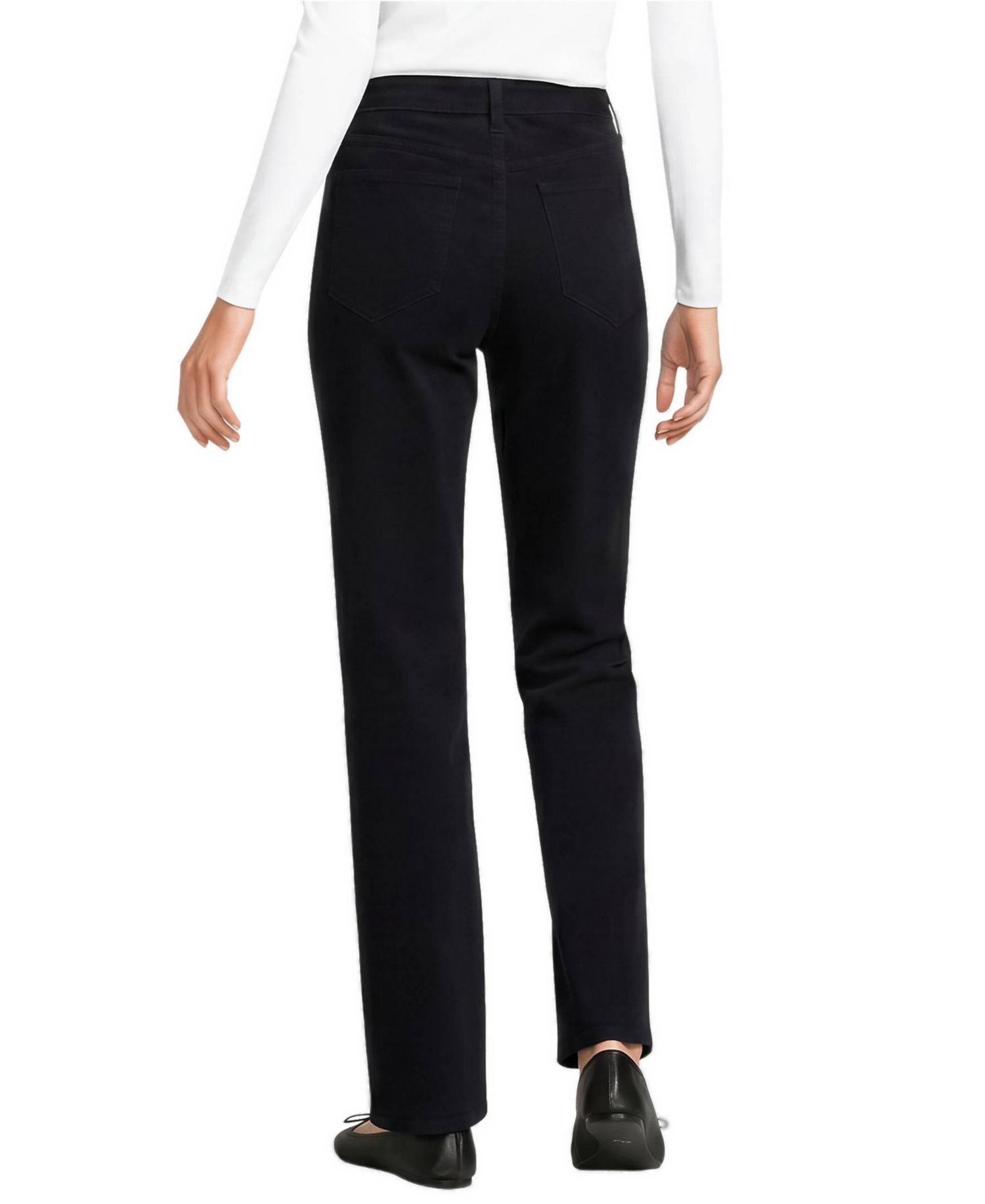Women's Fine Wale Corduroy High Rise Straight Leg Pants