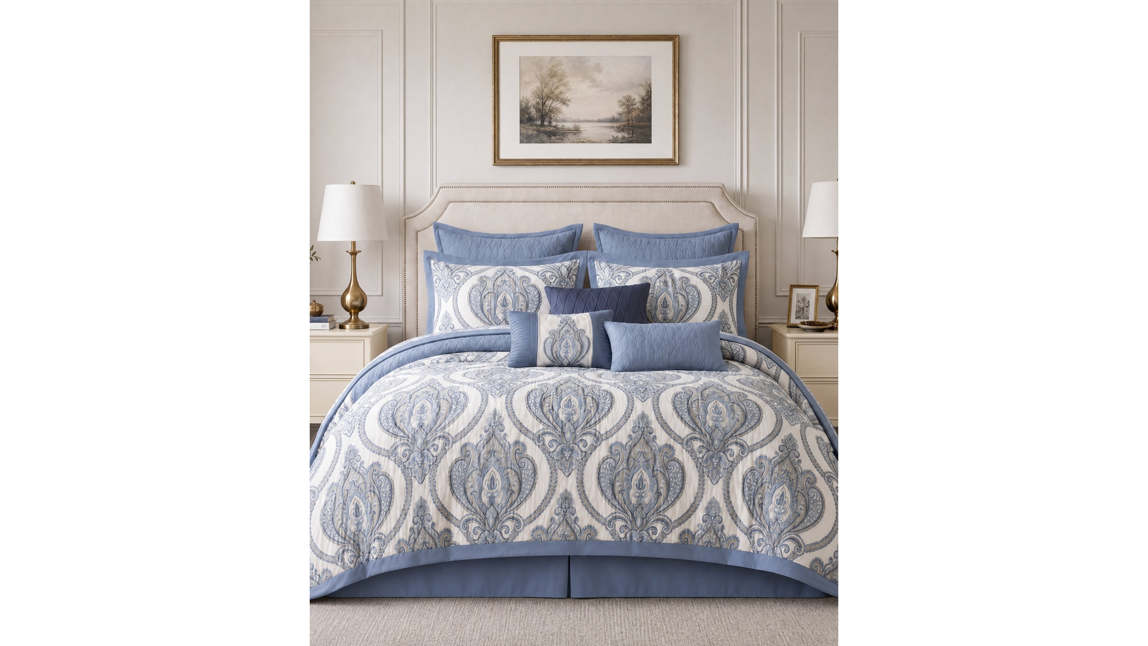 Madison Park Aveline Jacquard 9-Piece Comforter Set, Full/Queen