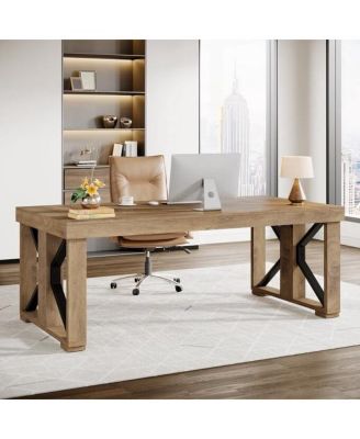 70.87 Inch Executive Desk with Double Pedestal