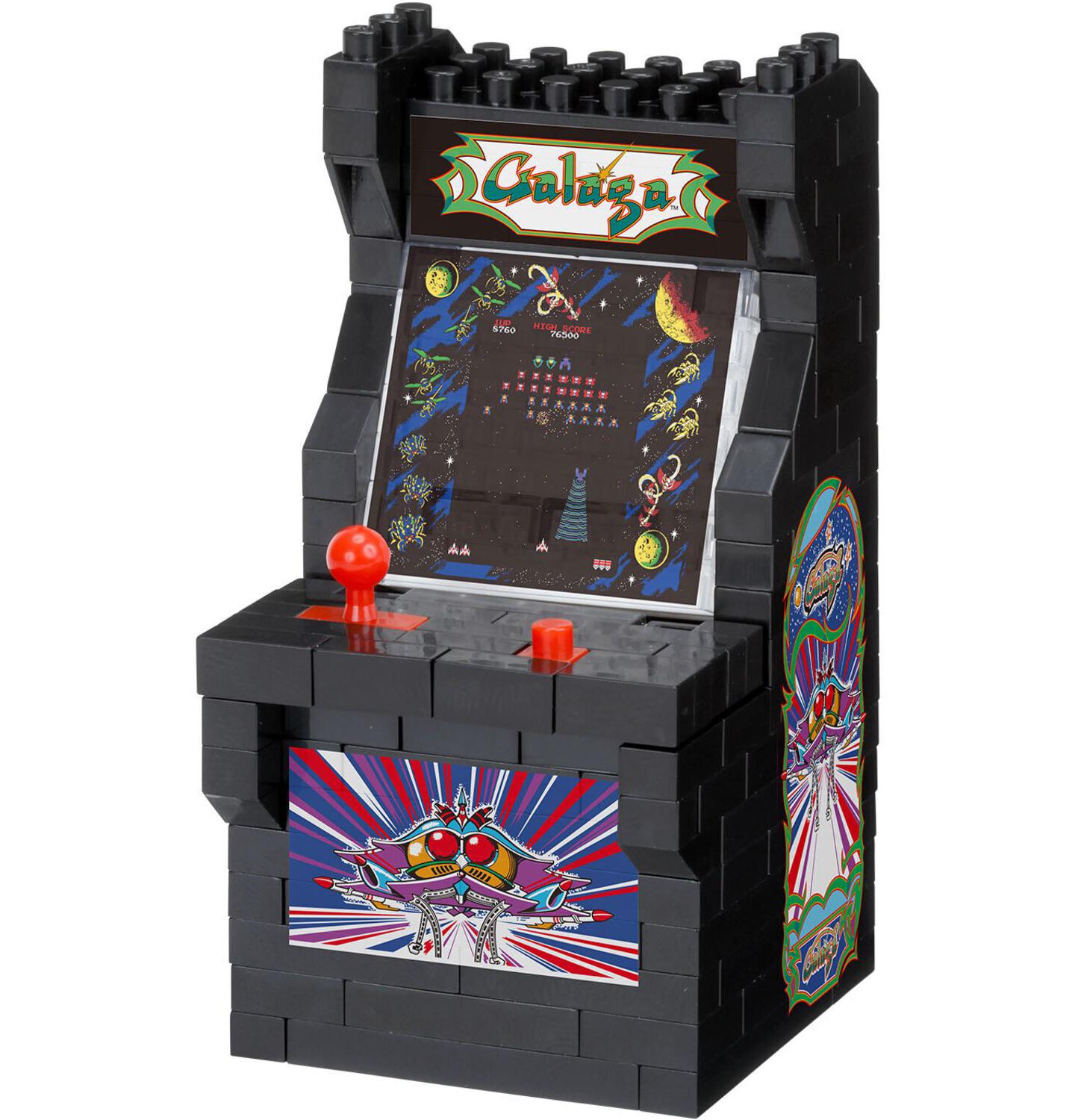 Конструктор Bandai Namco Classic Games Galaga/Dig Dug Arcade Machine, 160 деталей — фото 2