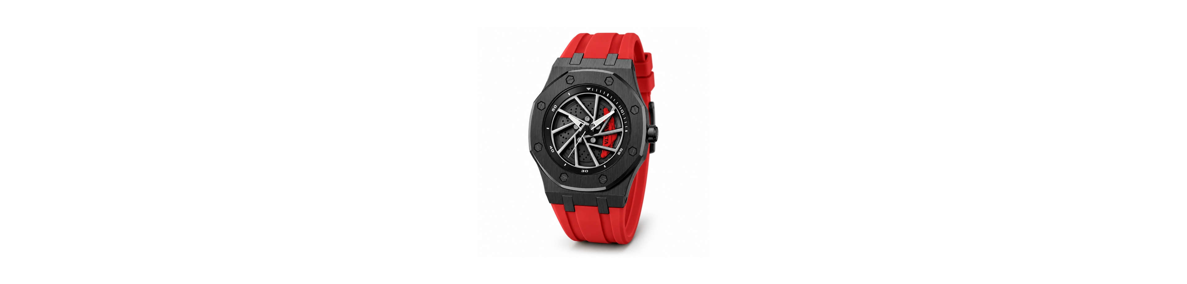 Invicta Men's Quartz Speedway 69491 Water-Resistant Red Rubber Watch, 42mm