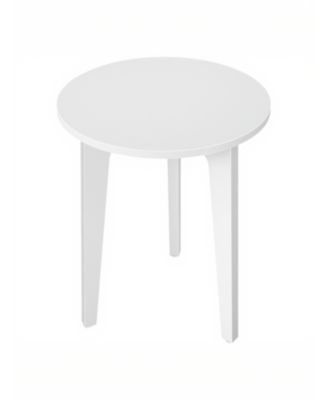 Compact Round Nightstand, Small Side End Table, Mid-Century Modern Style, for Tight Spaces