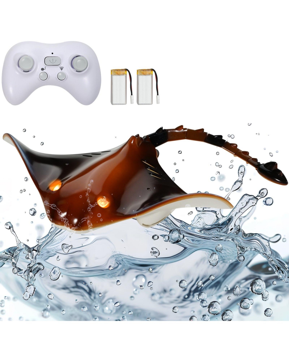 Mecale 13.78 in Remote-Control Manta Ray Water Toy with Lights
