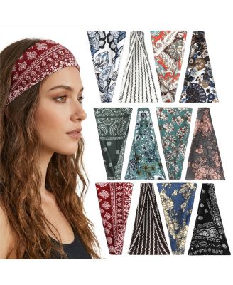Retro Knotted Design Adjustable-Width Headbands, 8-Pack