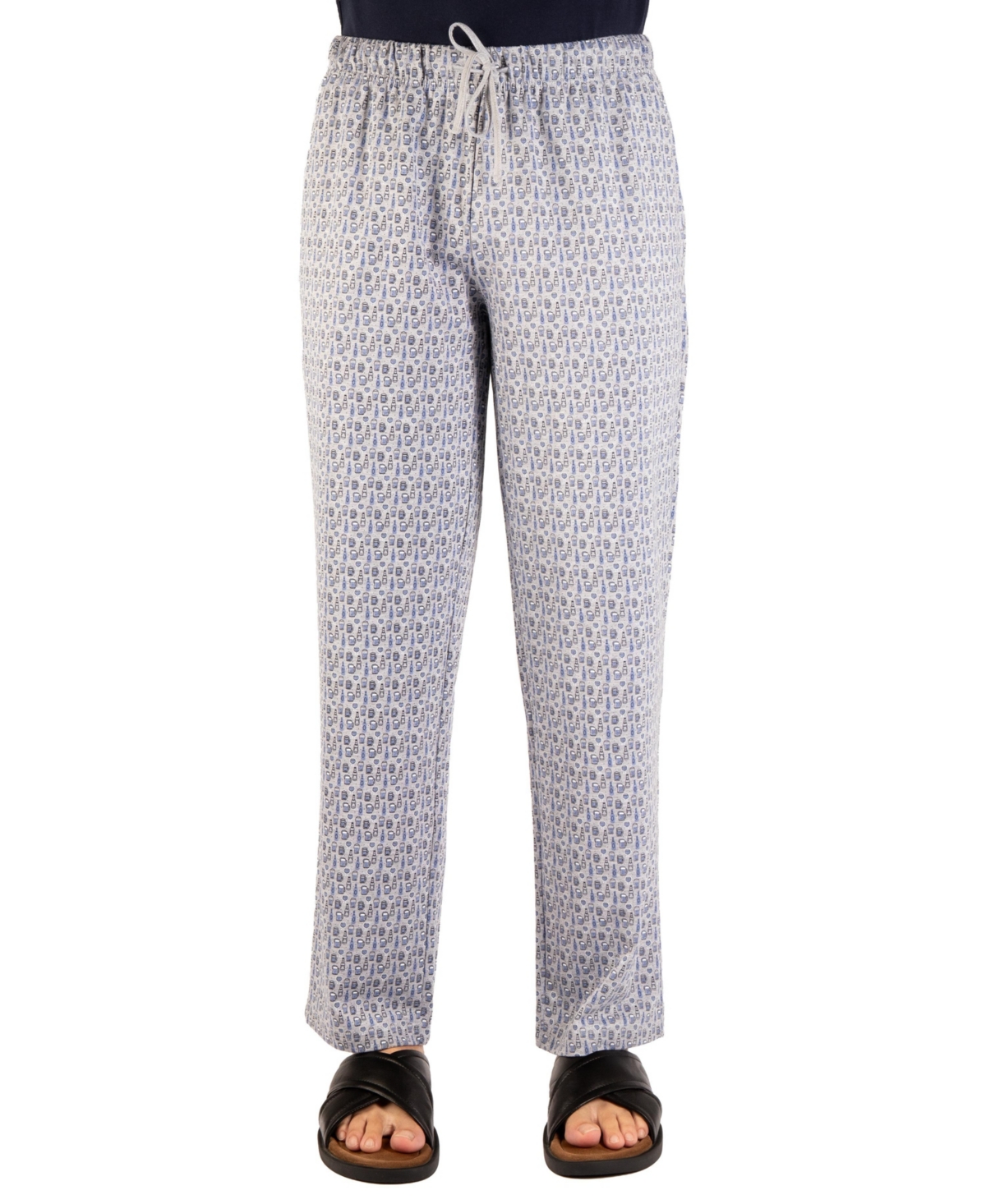 Tailorbyrd Men's Bottoms Up Print French Terry Pants
