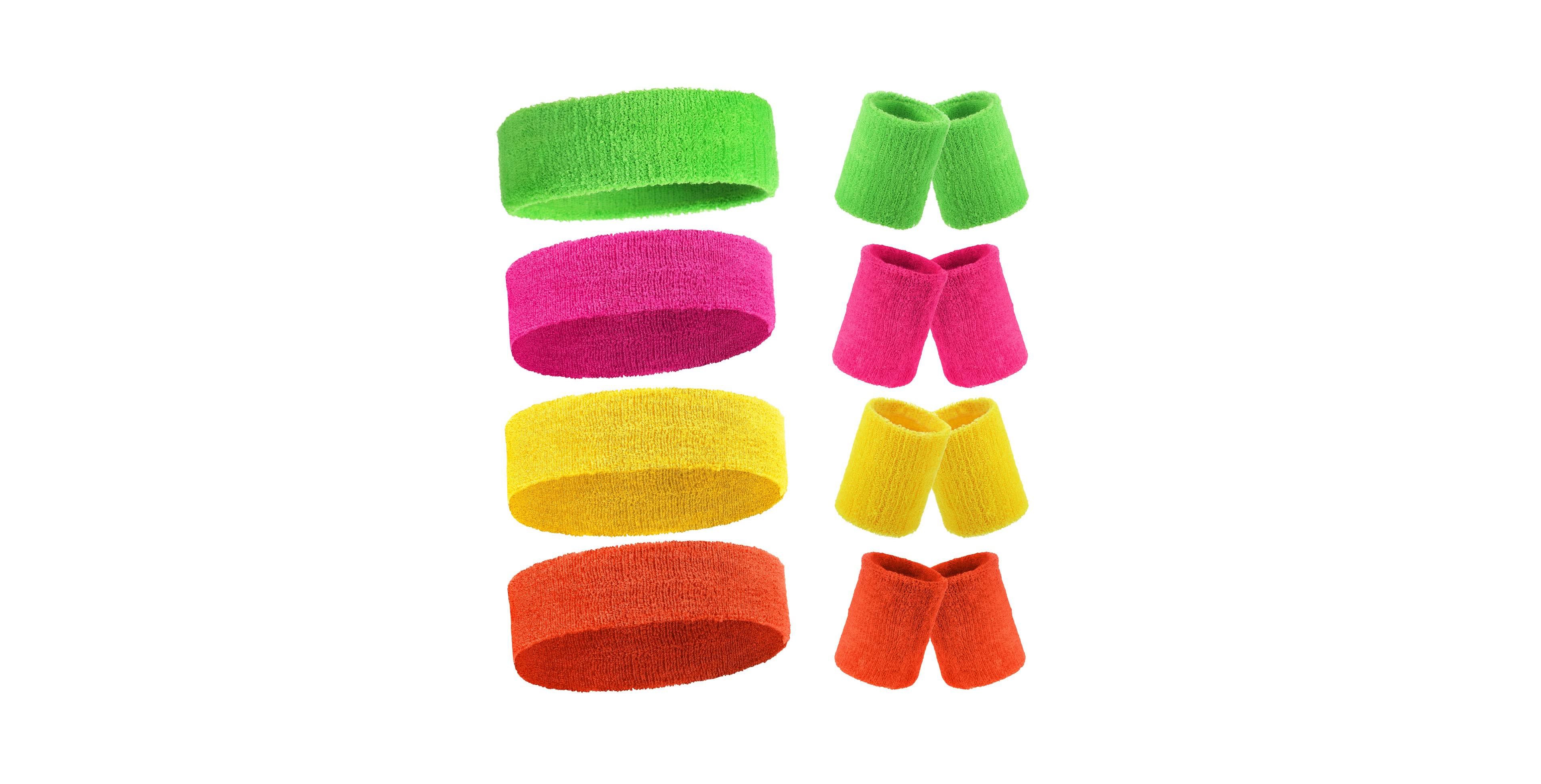 Furlihong 12 Piece Workout Headband Wristband Set for Men Women