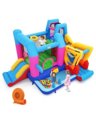 Inflatable Bounce House with Slides Jumping Area Ball Pit Climbing Wall