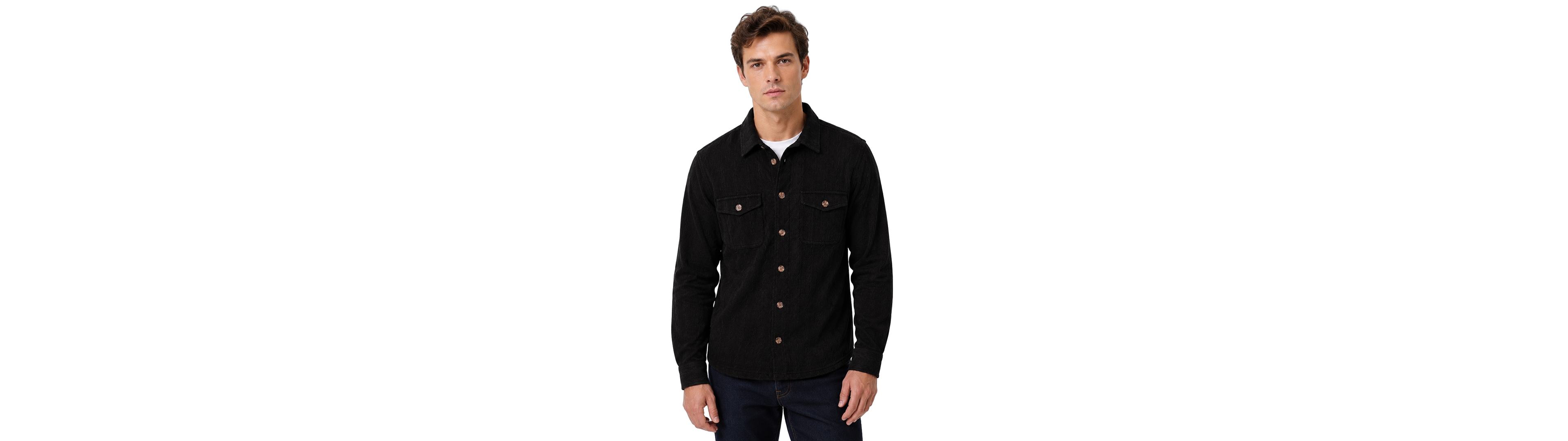 Vintage 1946 Men's Cable-Knit Regular-Fit Shirt Jacket