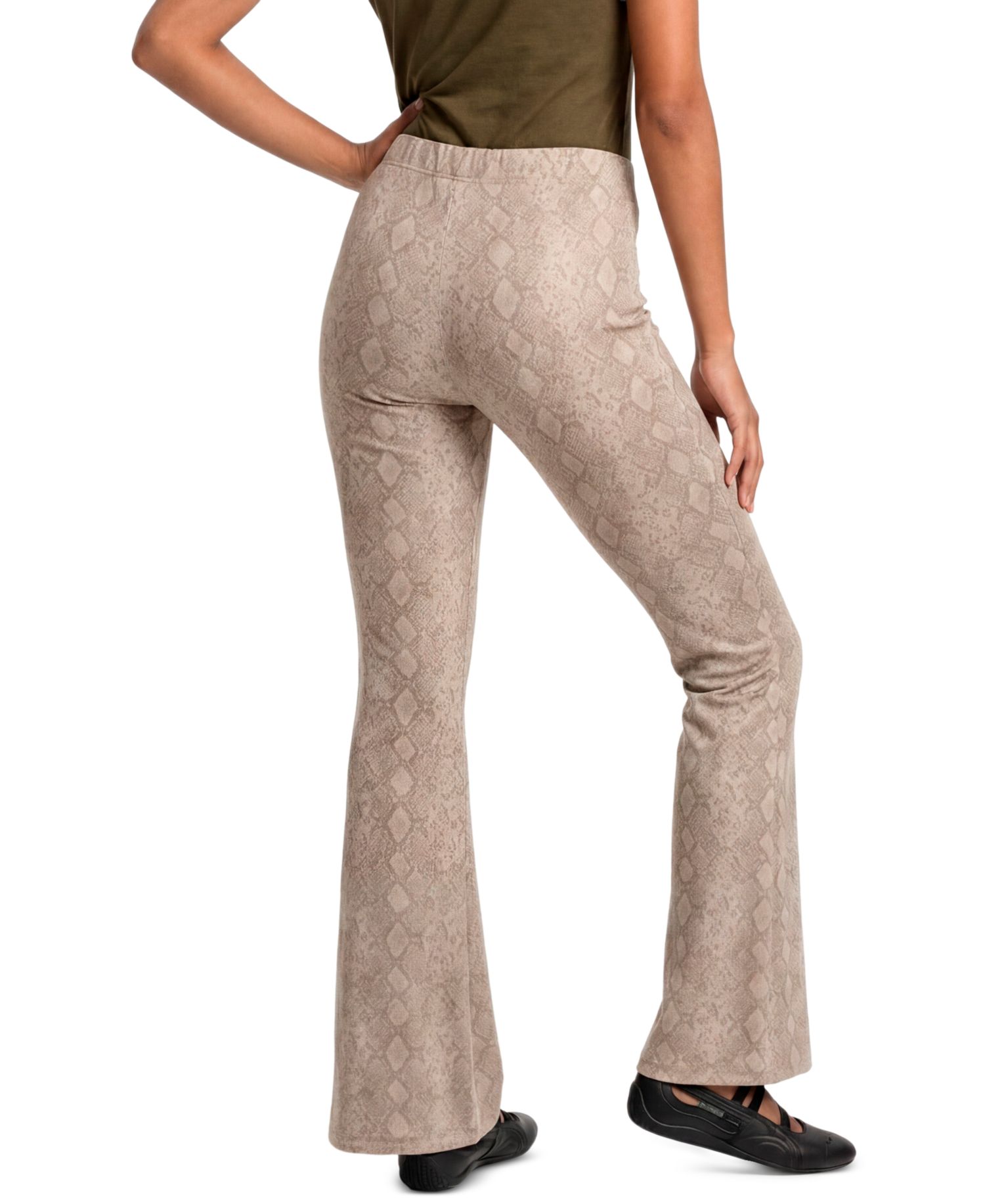 Women's Snake Pack Flared Snake-Print Pull-On Leggings
